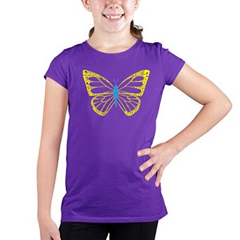 Butterfly - Girl's Word Art T-shirt
