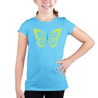 Butterfly - Girl's Word Art T-shirt