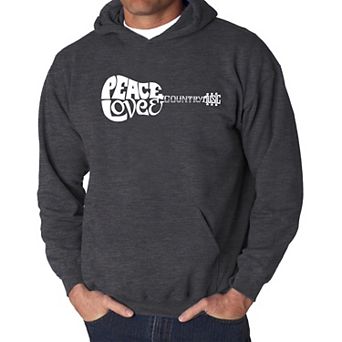 Peace Love Country - Men's Word Art Hooded Sweatshirt