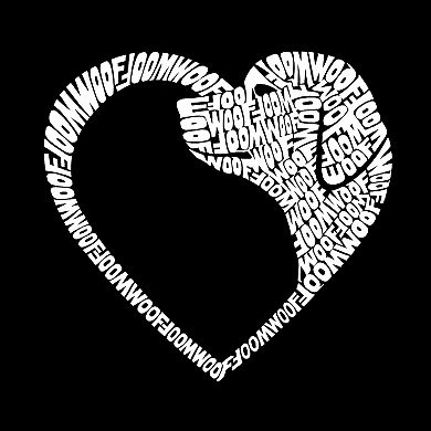 Dog Heart - Large Word Art Tote Bag