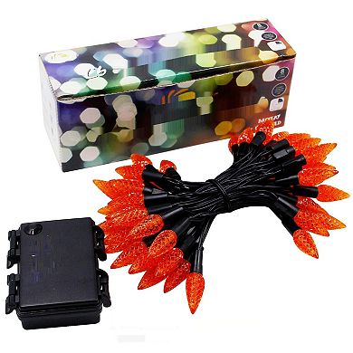 Twinkle Star C6 50 Led 17ft X - Mas String Lights, 8 Modes, Indoor/outdoor - Orange