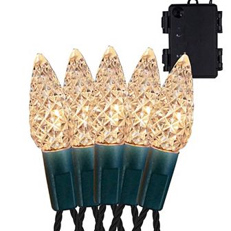 Twinkle Star C6 50 Led 17ft X - Mas String Lights, 8 Modes, Indoor/outdoor - Orange