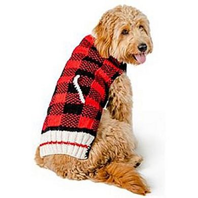 L Chilly Dog Buffalo Plaid Dog Sweater