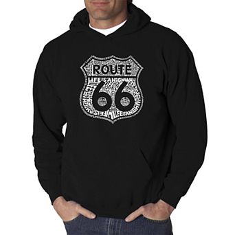 Route 66 - Life is a Highway - Men's Word Art Hooded Sweatshirt