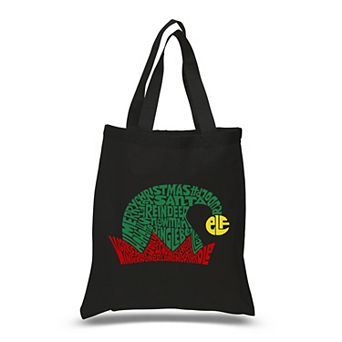 Christmas Elf Hat - Small Word Art Tote Bag
