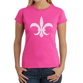Fleur De Lis - Popular Louisiana Cities - Women's Word Art T-Shirt