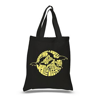 Small Word Art Tote Bag - Halloween Bats