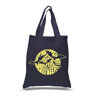 Small Word Art Tote Bag - Halloween Bats