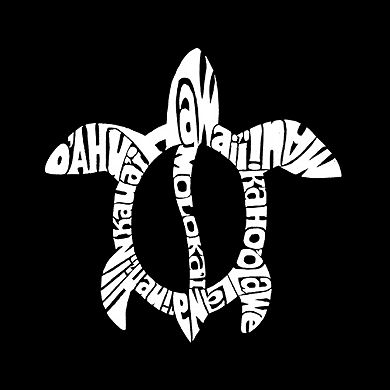 Honu Turtle - Hawaiian Islands - Men's Word Art Hooded Sweatshirt