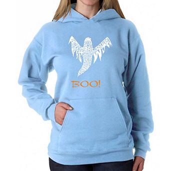 Halloween Ghost - Women's Word Art Hooded Sweatshirt