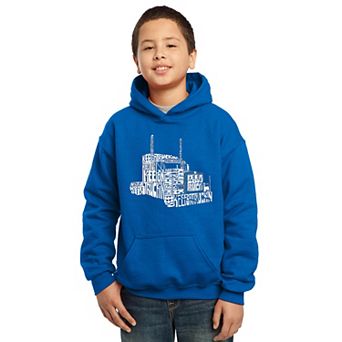 Keep On Truckin' - Boy's Word Art Hooded Sweatshirt