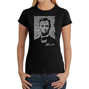 Abraham Lincoln - Gettysburg Address - Women's Word Art T-Shirt