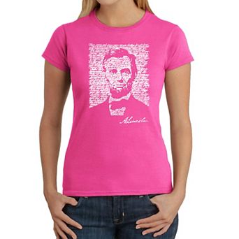 Abraham Lincoln - Gettysburg Address - Women's Word Art T-Shirt