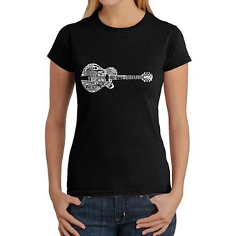 Country Guitar - Women's Word Art T-Shirt