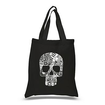 Rock n Roll Skull - Small Word Art Tote Bag