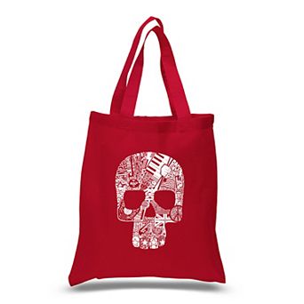 Rock n Roll Skull - Small Word Art Tote Bag