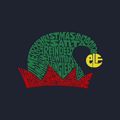 Christmas Elf Hat - Large Word Art Tote Bag