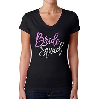 Bride Squad - Women's Word Art V-Neck T-Shirt