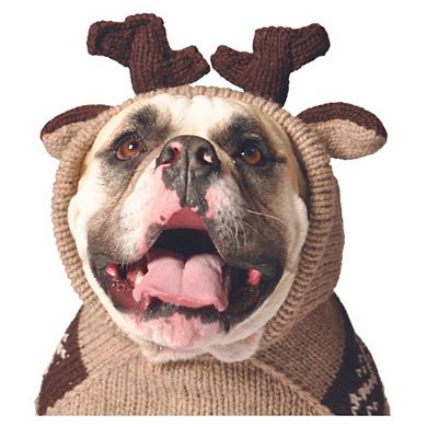 Chilly Dog Moosey Hood Dog Sweater