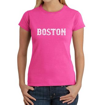 Boston Neighborhoods - Women's Word Art T-Shirt