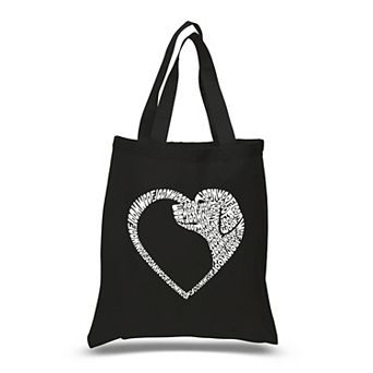 Dog Heart - Small Word Art Tote Bag