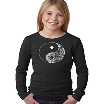 YIN YANG - Girl's Word Art Long Sleeve