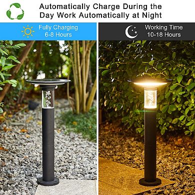 F.C Design Solar Lawn Light with Dimmable LED - Energy-Efficient Outdoor Lighting for Your Garden, Lawn