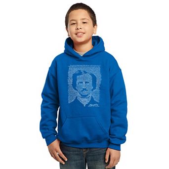 Edgar Allen Poe - The Raven - Boys Word Art Hooded Sweatshirt