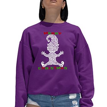 Christmas Elf - Women's Word Art Crewneck Sweatshirt