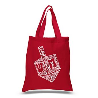 Hanukkah Dreidel - Small Word Art Tote Bag