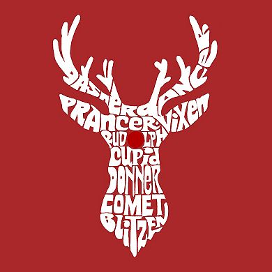 Small Word Art Tote Bag - Santa's Reindeer