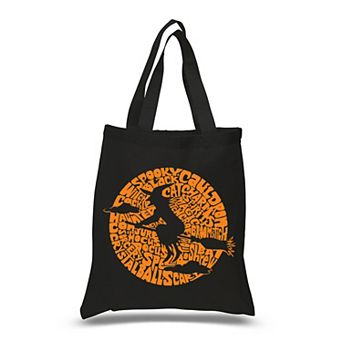 Small Word Art Tote Bag - Spooky Witch