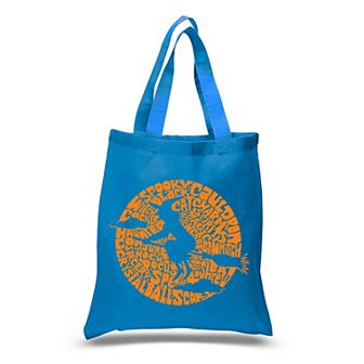 Small Word Art Tote Bag - Spooky Witch