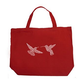 Hummingbirds - Large Word Art Tote Bag