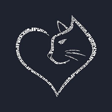 Cat Heart - Small Word Art Tote Bag