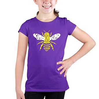 Bee Kind - Girl's Word Art T-shirt