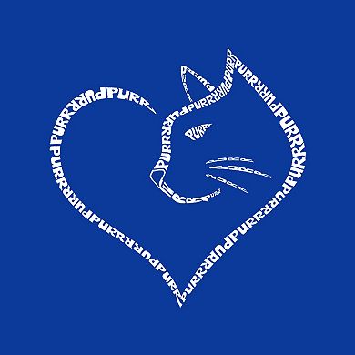 Cat Heart - Large Word Art Tote Bag