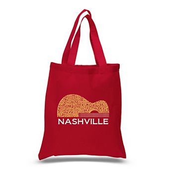 Nashville Guitar - Small Word Art Tote Bag