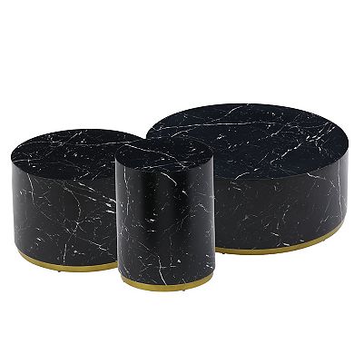 F.C Design Faux Marble Coffee Tables for Living Room