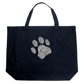 Large Word Art Tote Bag - Dog Paw