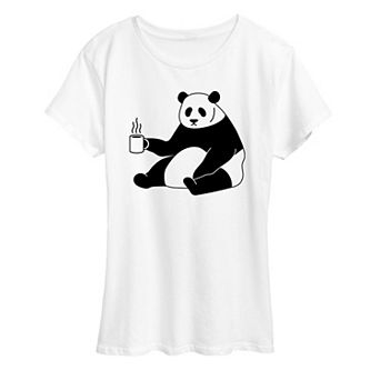 Women's Coffee Panda Graphic Tee