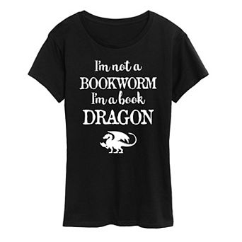 Women's I'm A Book Dragon Graphic Tee