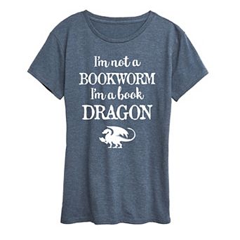 Women's I'm A Book Dragon Graphic Tee