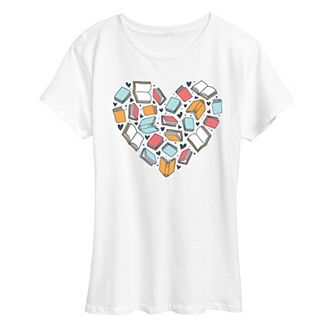 Women's Book Heart Graphic Tee