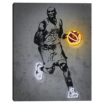 Kobe Bryant Basketball Dribble Canvas Wall Decor