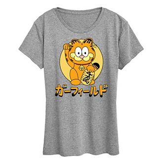 Women's Garfield Lucky Cat Graphic Tee