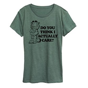 Women's Garfield Do You Think I Care Graphic Tee