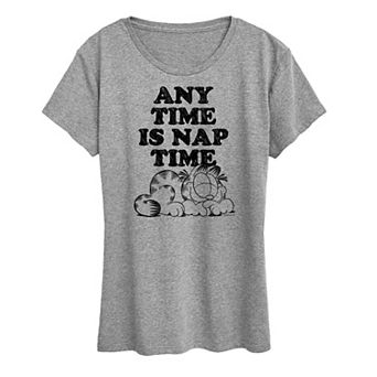 Women's Garfield Nap Sketch Graphic Tee