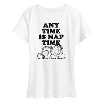 Women's Garfield Nap Sketch Graphic Tee