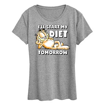 Women's Garfield Diet Tomorrow Graphic Tee